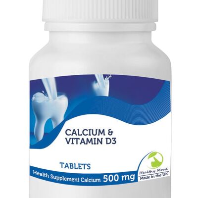 Calcio con Vitamina D3 Comprimidos 500mg 60 Comprimidos BOTELLA