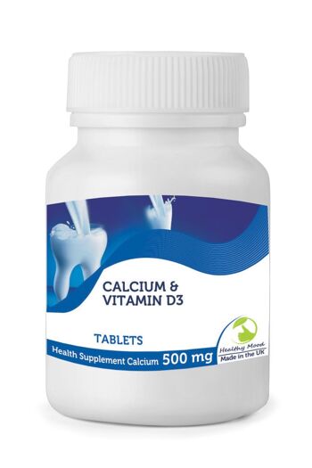 Calcium avec Vitamine D3 Comprimés 500mg Recharge 250 Comprimés 1