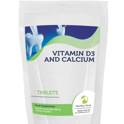 Calcium with Vitamin D3 Tablets 500mg 1000 Tablets Refill Pack