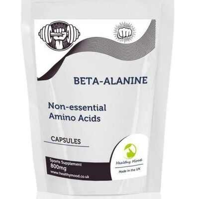 Cápsulas de beta-alanina 800 mg Paquete de recarga de 60 cápsulas