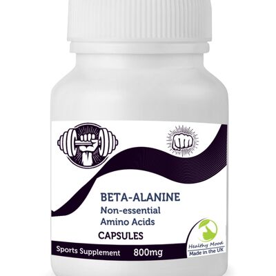 Cápsulas de beta-alanina 800 mg Paquete de recarga de 250 cápsulas