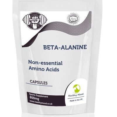Cápsulas de beta-alanina 800 mg Paquete de recarga de 1000 cápsulas