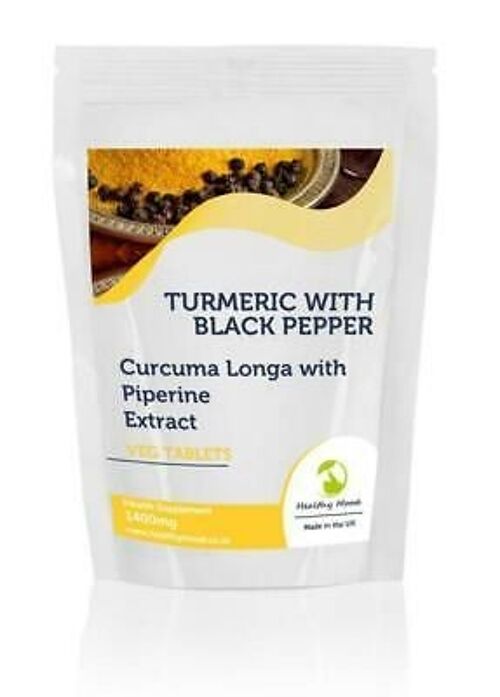 Turmeric with Black Pepper 1400mg Tablets 60 Tablets Refill Pack