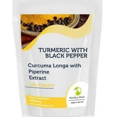 Turmeric with Black Pepper 1400mg Tablets 60 Tablets Refill Pack