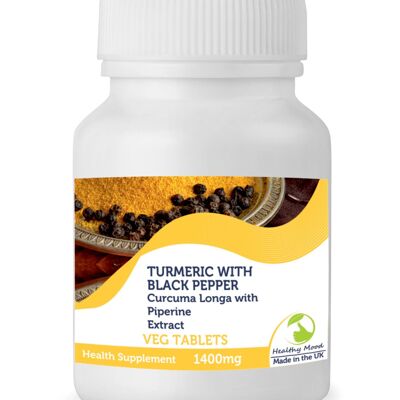 Turmeric with Black Pepper 1400mg Tablets 60 Tablets BOTTLE