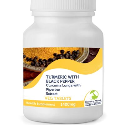 Turmeric with Black Pepper 1400mg Tablets 60 Tablets BOTTLE