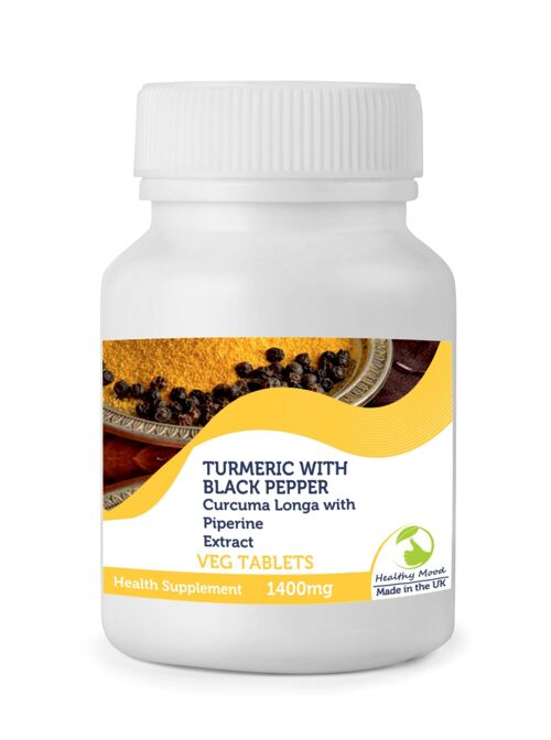 Turmeric with Black Pepper 1400mg Tablets 90 Tablets BOTTLE