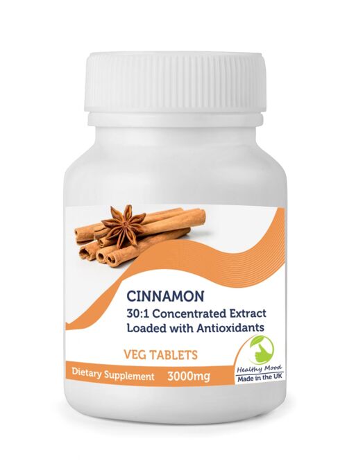 Cinnamon Tablets 3000mg  Extract 30 Capsules BOTTLE