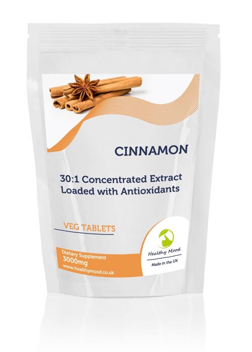 Cinnamon Tablets 3000mg  Extract 1000 Tablets Refill Pack