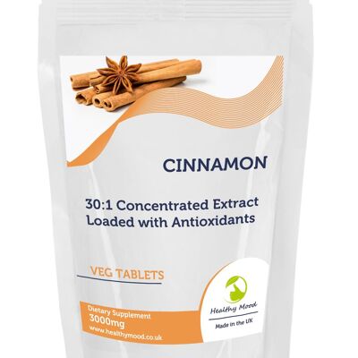 Cinnamon Tablets 3000mg  Extract 1000 Tablets Refill Pack