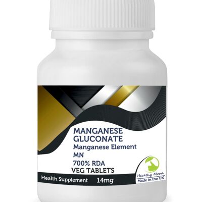 Tabletas de gluconato de manganeso 7 tabletas Tamaño de la muestra