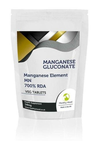 Comprimés de gluconate de manganèse 60 comprimés taille de recharge 2