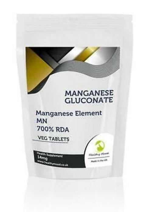 Manganese Gluconate Tablets 250 Tablets Refill Size