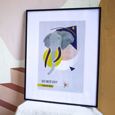 Plakat A3 Elefant