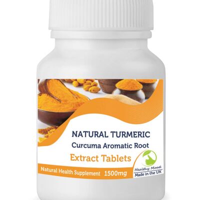 Extracto de tabletas de cúrcuma 1500 mg Paquete de muestra de 7 tabletas