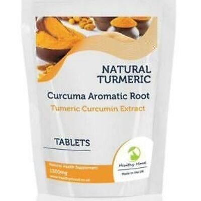 Extracto de tabletas de cúrcuma 1500 mg Paquete de recarga de 120 tabletas