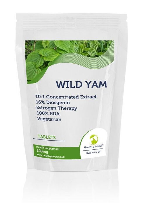 Wild Yam 500mg Tablets 30 Tablets Refill Pack