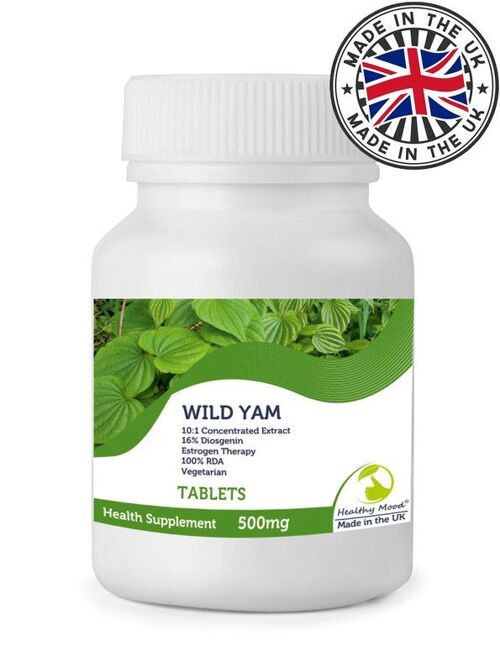Wild Yam 500mg Tablets 30 Tablets BOTTLE