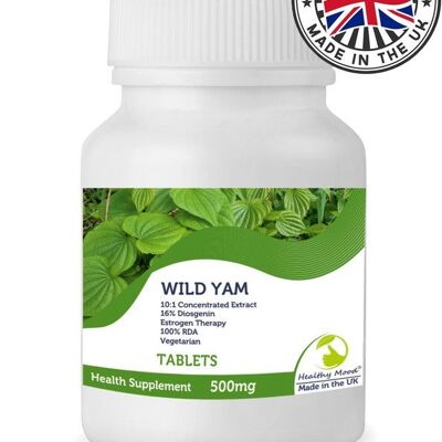 Wild Yam 500mg Tablets 60 Tablets BOTTLE