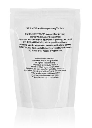 Paquet d'échantillon de comprimés de haricot blanc 5000 mg x 7 comprimés 2