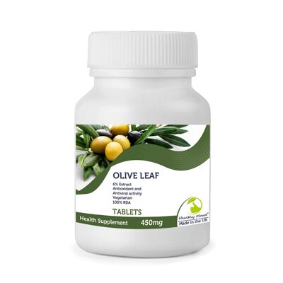 Paquete de muestra de tabletas de hoja de olivo de 450 mg x 7 tabletas