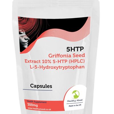 Extracto de semilla de 5-HTP Griffonia 300 mg Cápsulas VEG Paquete de recarga de 30 cápsulas
