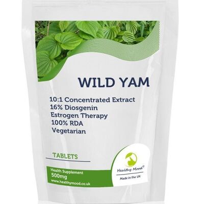Wild Yam 500mg Vegetarian Tablets 30 Tablets Refill Pack