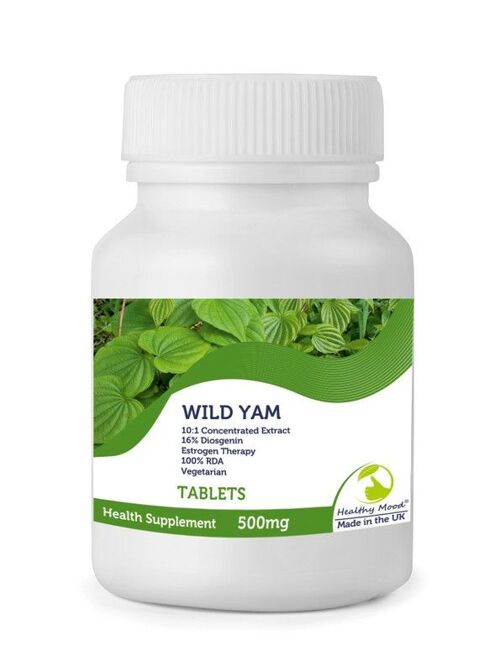 Wild Yam 500mg Vegetarian Tablets 30 Tablets BOTTLE