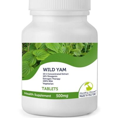 Wild Yam 500mg Vegetarian Tablets 60 Tablets BOTTLE