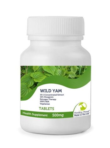 Wild Yam 500mg Comprimés Végétariens 180 Comprimés FLACON 1