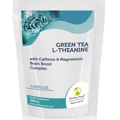 L-Theanine Green Tea Caffeine Capsules Brain Boost 30 Tablets Refill Pack