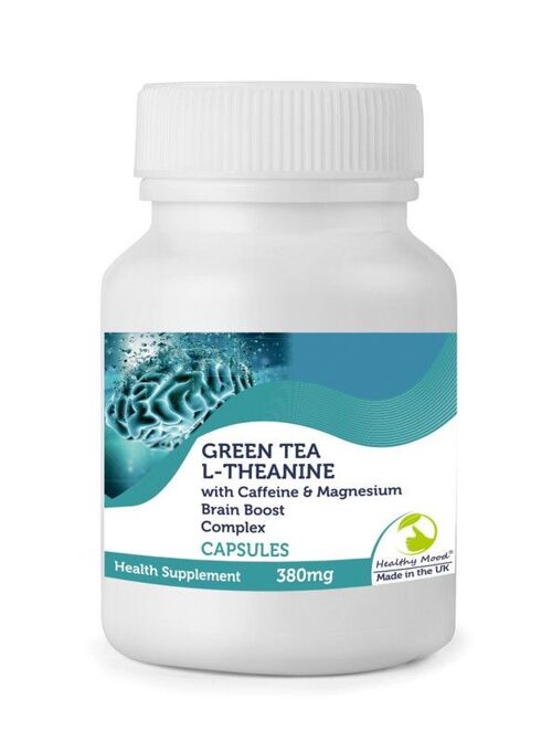 L-Theanine Green Tea Caffeine Capsules Brain Boost 60 Tablets BOTTLE