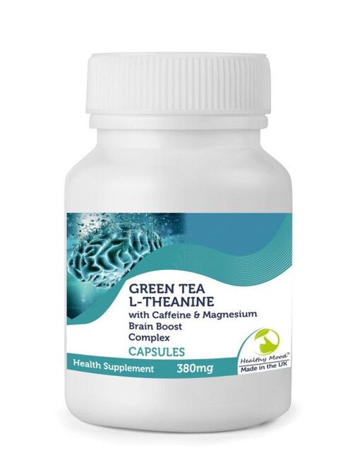 L-Theanine Green Tea Caffeine Capsules Brain Boost 120 Tablets BOTTLE
