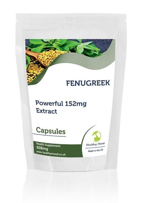 Fenugreek 608mg Extract Capsules 90 Tablets Refill Pack