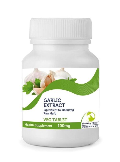 Garlic Tablets 100mg Extract as 10000mg 30 Tablets BOTTLE