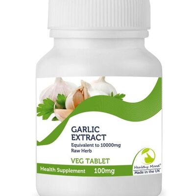 Garlic Tablets 100mg Extract as 10000mg 30 Tablets BOTTLE