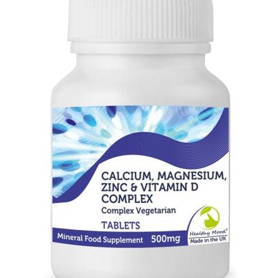 Tabletas de calcio, magnesio, zinc y vitamina D 30 tabletas BOTELLA