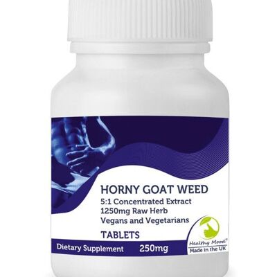 Pastillas de Horny Goat 1250 mg Extracto de hierba 60 comprimidos BOTELLA