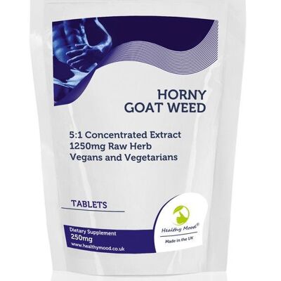 Horny Goat Tablets 1250 mg Extracto de hierba 120 Tabletas Paquete de recarga