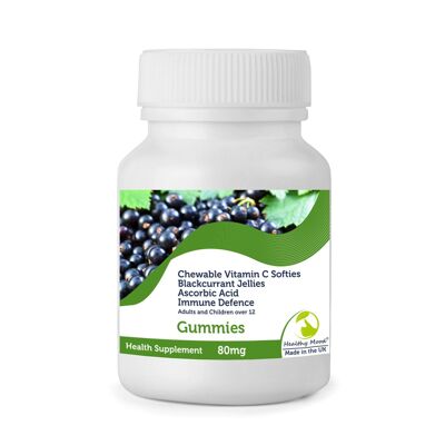 Vitamin C Schwarze Johannisbeere & Apfelgummis Probepackung x 7 Tabletten