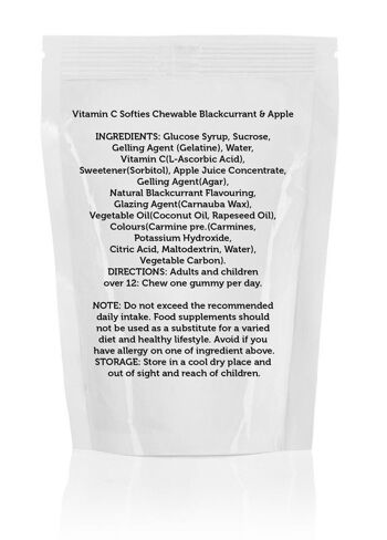 Gummies Vitamine C Cassis & Pomme 60 Comprimés FLACON 2