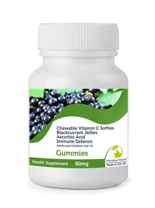 Vitamin C Blackcurrant & Apple Gummies 120 Tablets BOTTLE