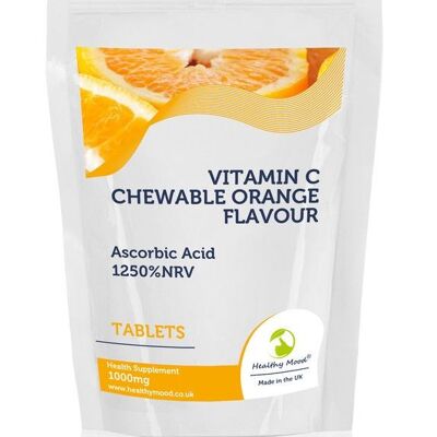 Vitamin C Chewable Orange 1000mg Tablets 250 Tablets Refill Pack