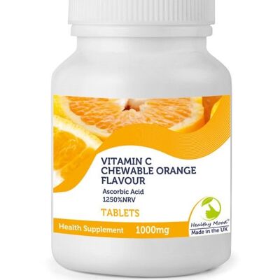 Vitamin C Chewable Orange 1000mg Tablets 1000 Tablets BOTTLE