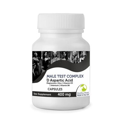 Male Test Formula Testosterone D Aspartic Acid Capsules Sample Pack x 7 Tablets