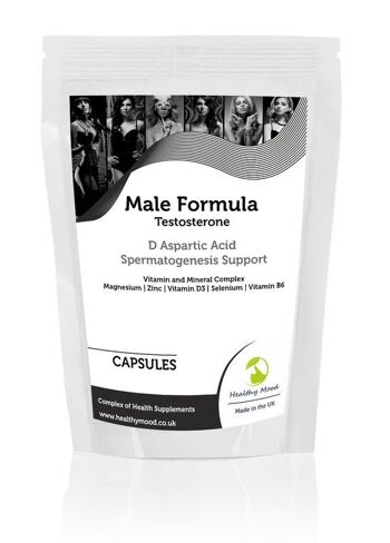 L'acide aspartique de testostérone D de formule masculine d'essai gélule le paquet de recharge de 30 comprimés 1