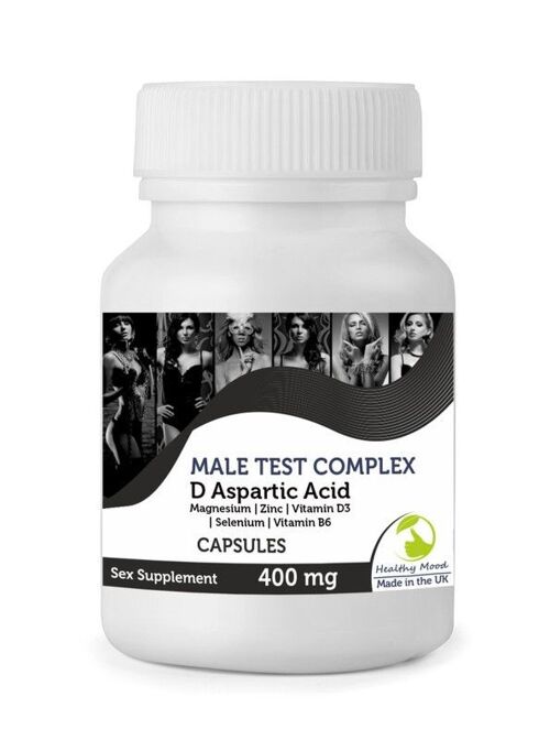 Male Test Formula Testosterone D Aspartic Acid Capsules 30 Tablets BOTTLE