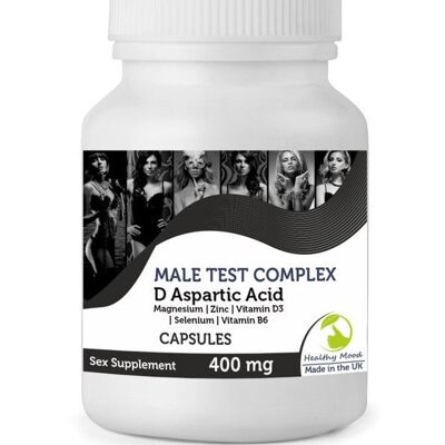 Male Test Formula Testosterone D Aspartic Acid Capsules 90 Tablets BOTTLE