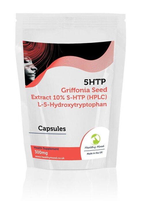 5-HTP 5-Hydroxytryptophan 300mg Griffonia Seed Capsules 30 Tablets Refill Pack
