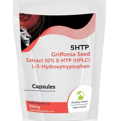 5-HTP 5-Hydroxytryptophan 300mg Griffonia Seed Capsules 180 Tablets Refill Pack
